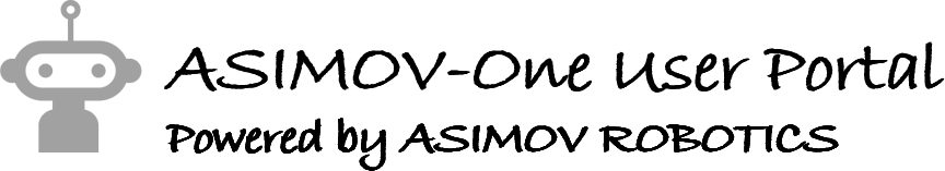 ASIMOV-One User Portal Powered by ASIMOV ROBOTICS